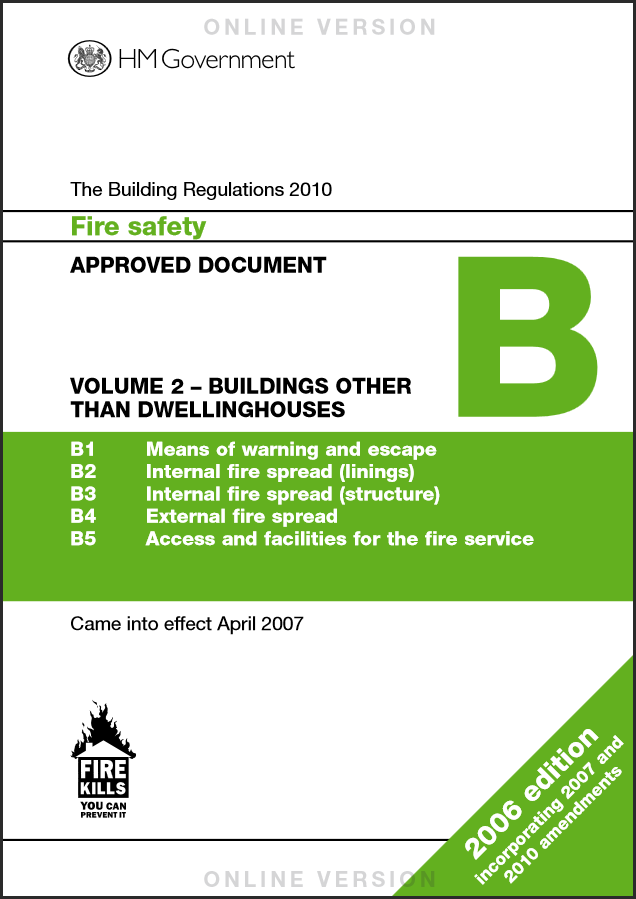 Approved Document Part B Non Dwellings Front